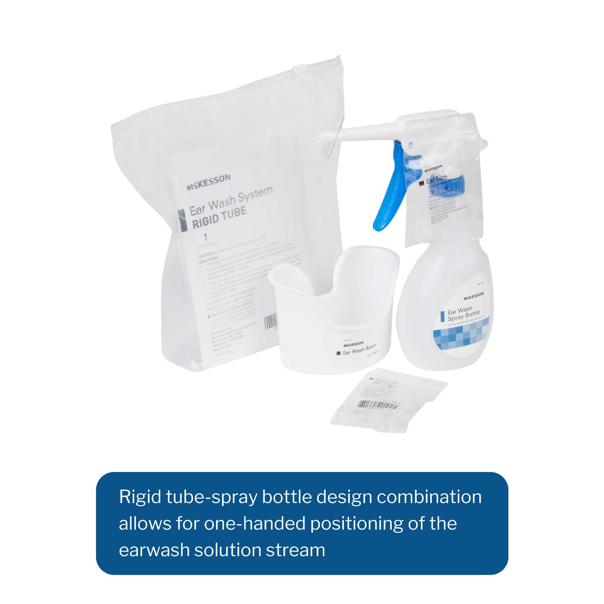 Ear Wash System McKesson Disposable Tip Blue / White, Packaging Type- Case