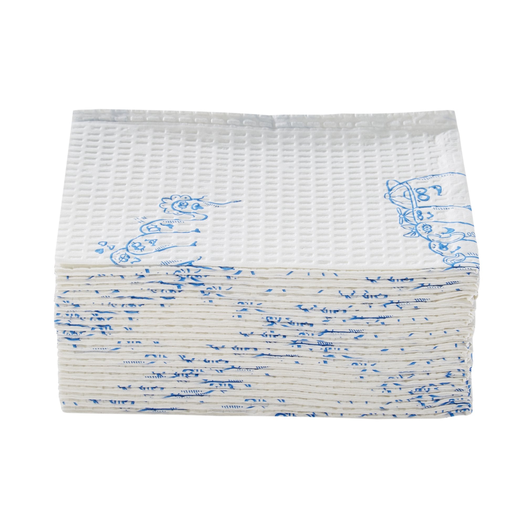 Procedure Towel McKesson 13 W X 18 L Inch White / Blue Cartoon Toes NonSterile, Packaging Type- Case