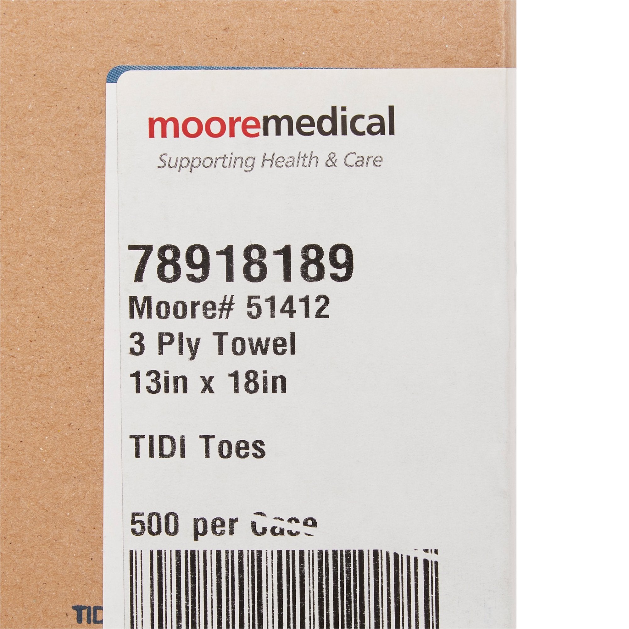Procedure Towel McKesson 13 W X 18 L Inch White / Blue Cartoon Toes NonSterile, Packaging Type- Case