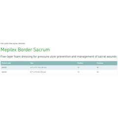 Foam Dressing Mepilex Border Sacrum 6-1/3 X 7-9/10 Inch With Border Film Backing Silicone Adhesive Sacral Sterile, Packaging Type- Box