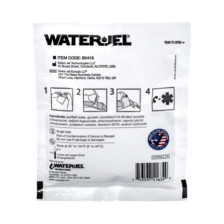 Hydrogel Burn Dressing Water-Jel First Responder Sheet 4 X 16 Inch Sterile,Packaging Type- Each