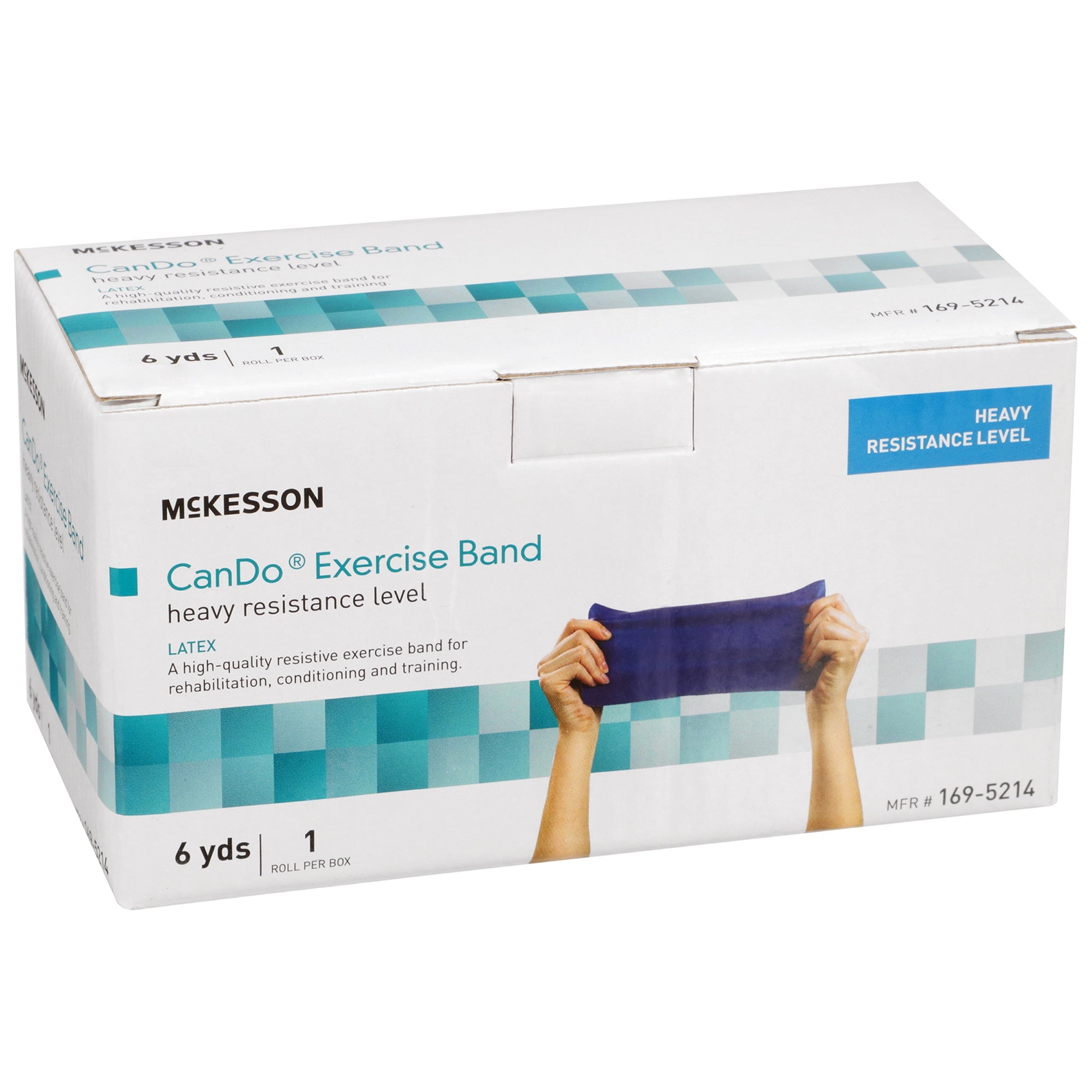 Exercise Resistance Band McKesson CanDo Blue 5 Inch X 6 Yard Heavy Resistance, Packaging Type- Each