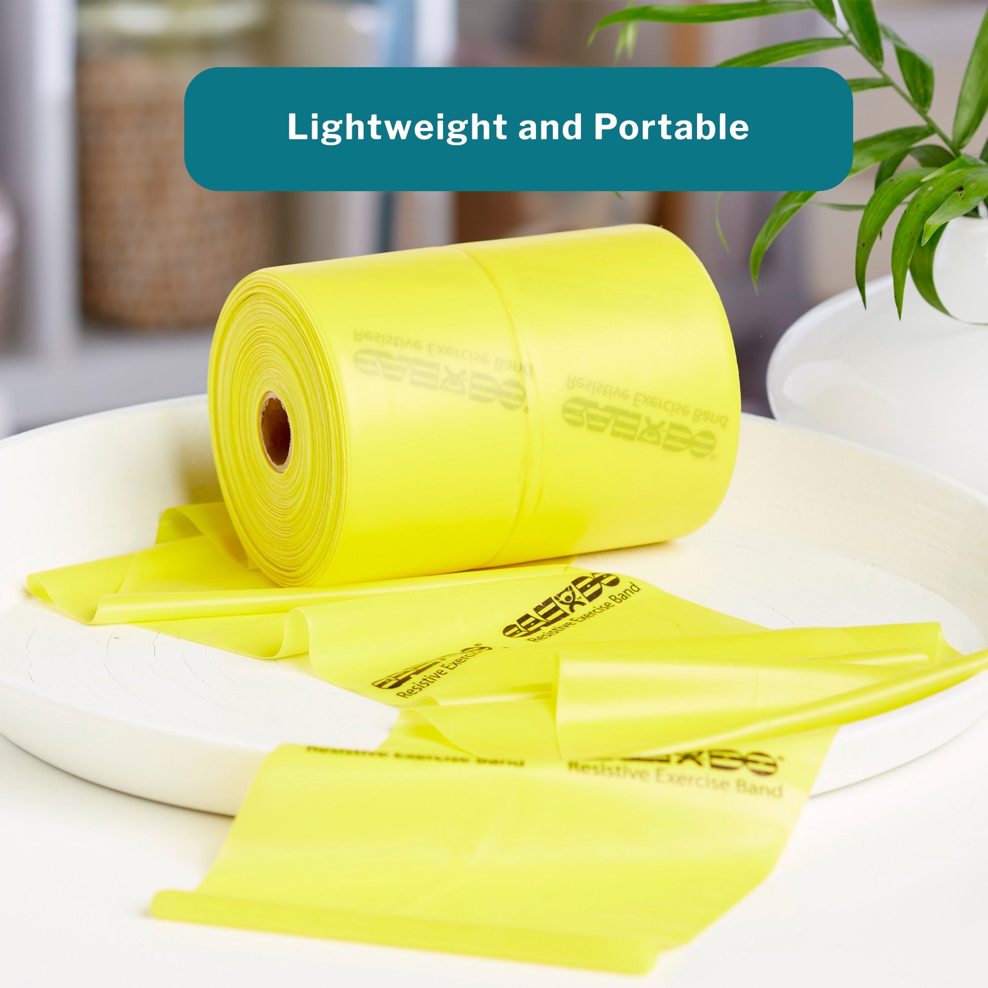 Exercise Resistance Band McKesson CanDo Yellow 5 Inch X 50 Yard X-Light Resistance, Packaging Type- Each