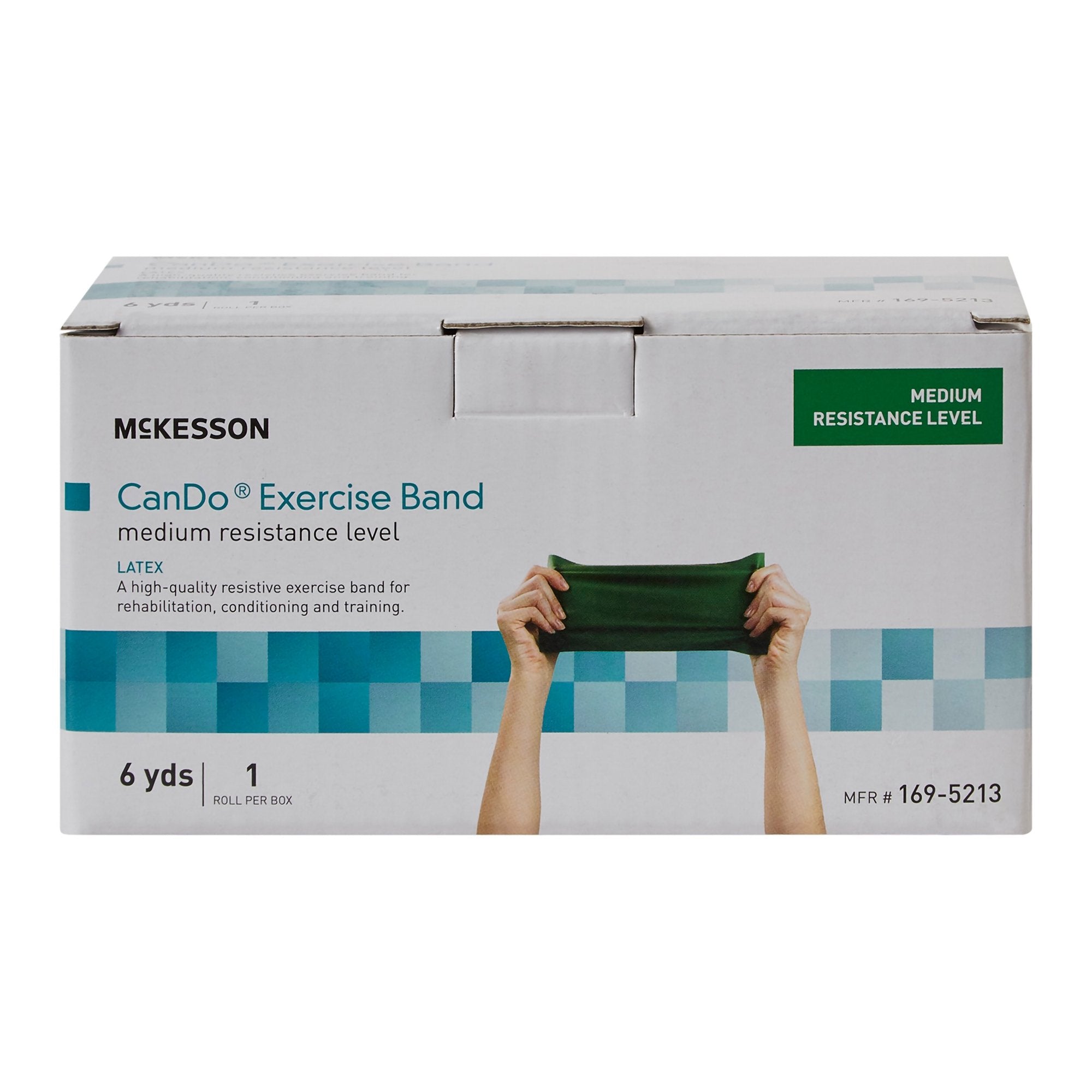 Exercise Resistance Band McKesson CanDo Green 5 Inch X 6 Yard Medium Resistance, Packaging Type- Each