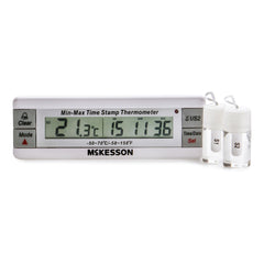 Digital Refrigerator / Freezer Thermometer with Alarm McKesson Fahrenheit / Celsius -58Degree to +158DegreeF (-50Degree to +70DegreeC) Desk / Wall / Door Mount Battery Operated, Packaging Type- Each