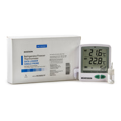 Datalogging Refrigerator / Freezer Thermometer with Alarm McKesson Fahrenheit / Celsius -50Degree to +158DegreeF (-50Degree to +70DegreeC) Flip-out Stand Battery Operated, Packaging Type- Each