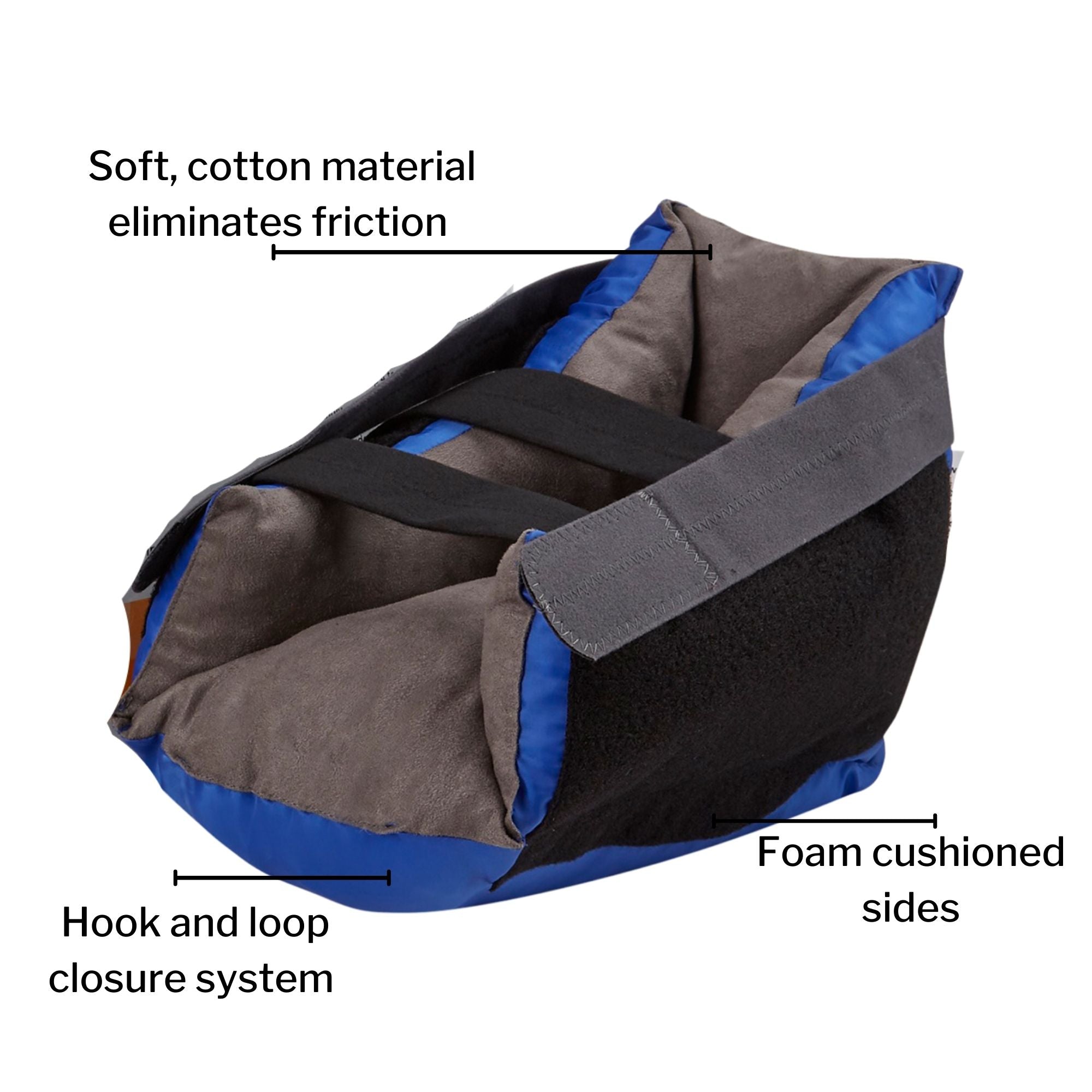Heel Protector McKesson One Size Fits Most Black / Blue, Packaging Type- Case
