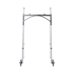 Dual Release Folding with Wheels Adjustable Height McKesson Aluminum Frame 350 lbs. Weight Capacity 32 to 39 Inch Height, Packaging Type- Each