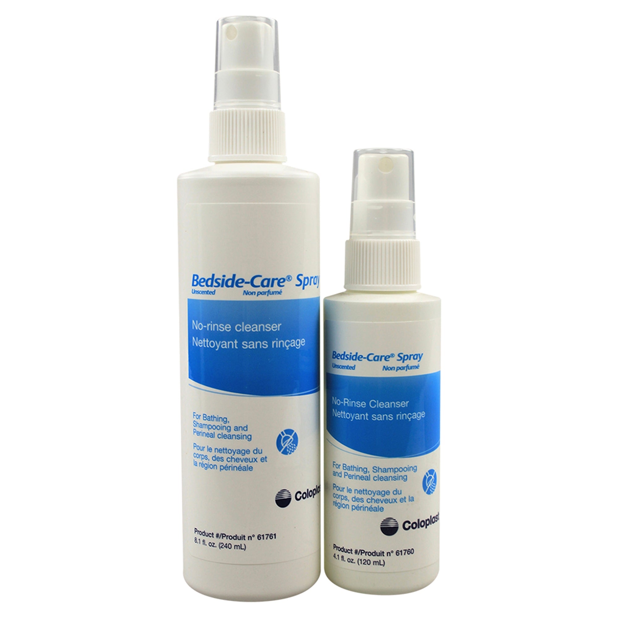 Rinse-Free Shampoo and Body Wash Bedside-Care 8.1 oz. Spray Bottle Unscented, Packaging Type- Case