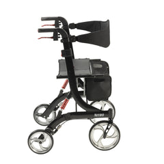 Drive Medical Nitro Rollator –  4-Wheel Walker with Seat & Storage Pouch (300 lb Capacity)