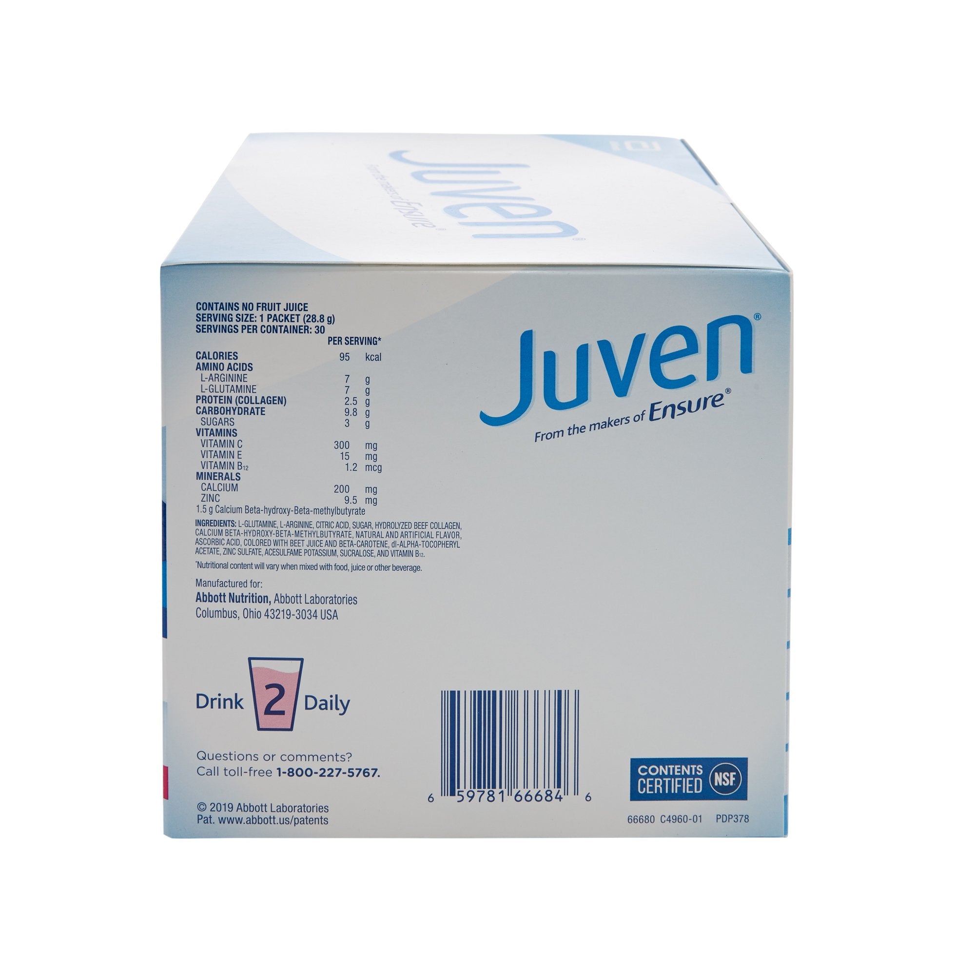 Oral Supplement Juven Fruit Punch Flavor Powder 1.01 oz. Individual Packet,Packaging Type- Box