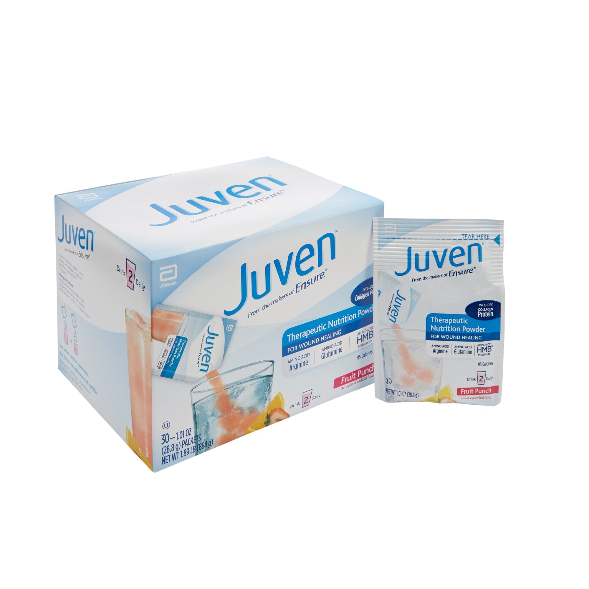 Oral Supplement Juven Fruit Punch Flavor Powder 1.01 oz. Individual Packet,Packaging Type- Box