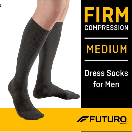 Compression Socks 3M Futuro Knee High Medium Black Closed Toe,Packaging Type- Box