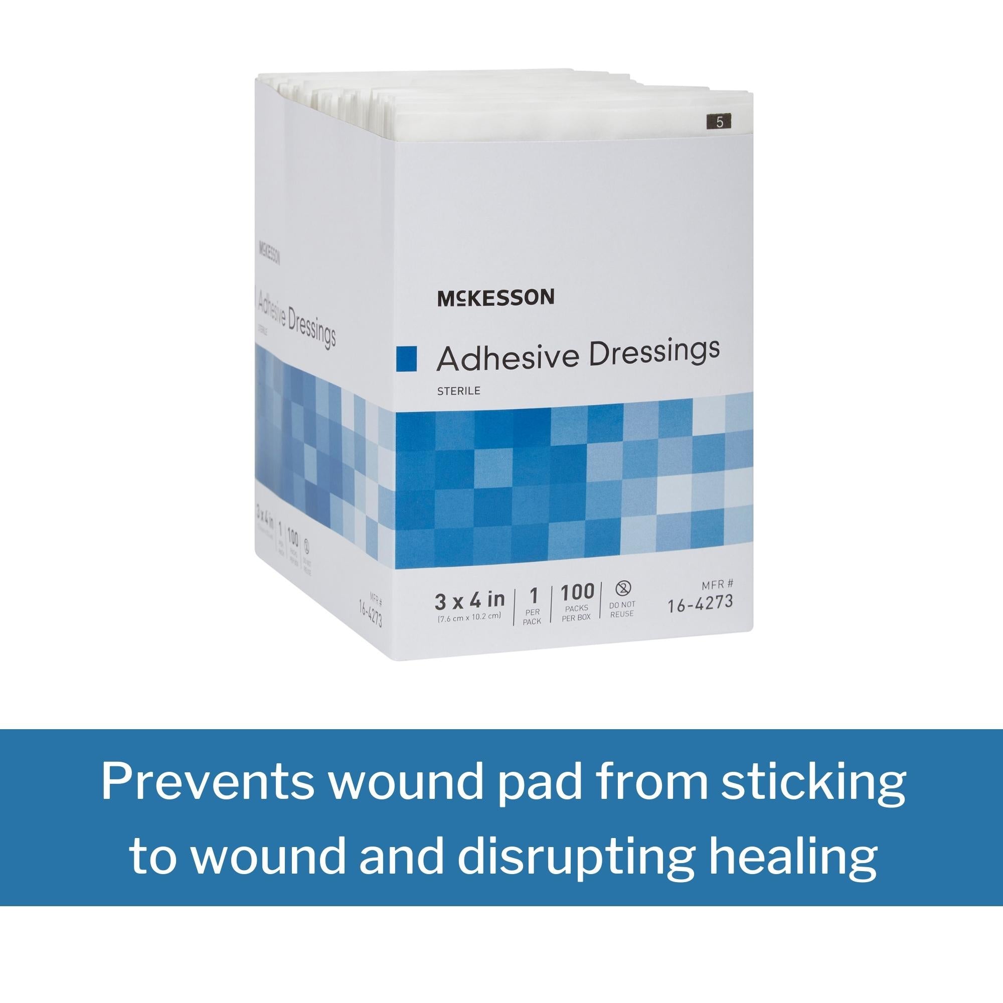 Island Dressing McKesson 3 X 4 Inch Rectangle Sterile