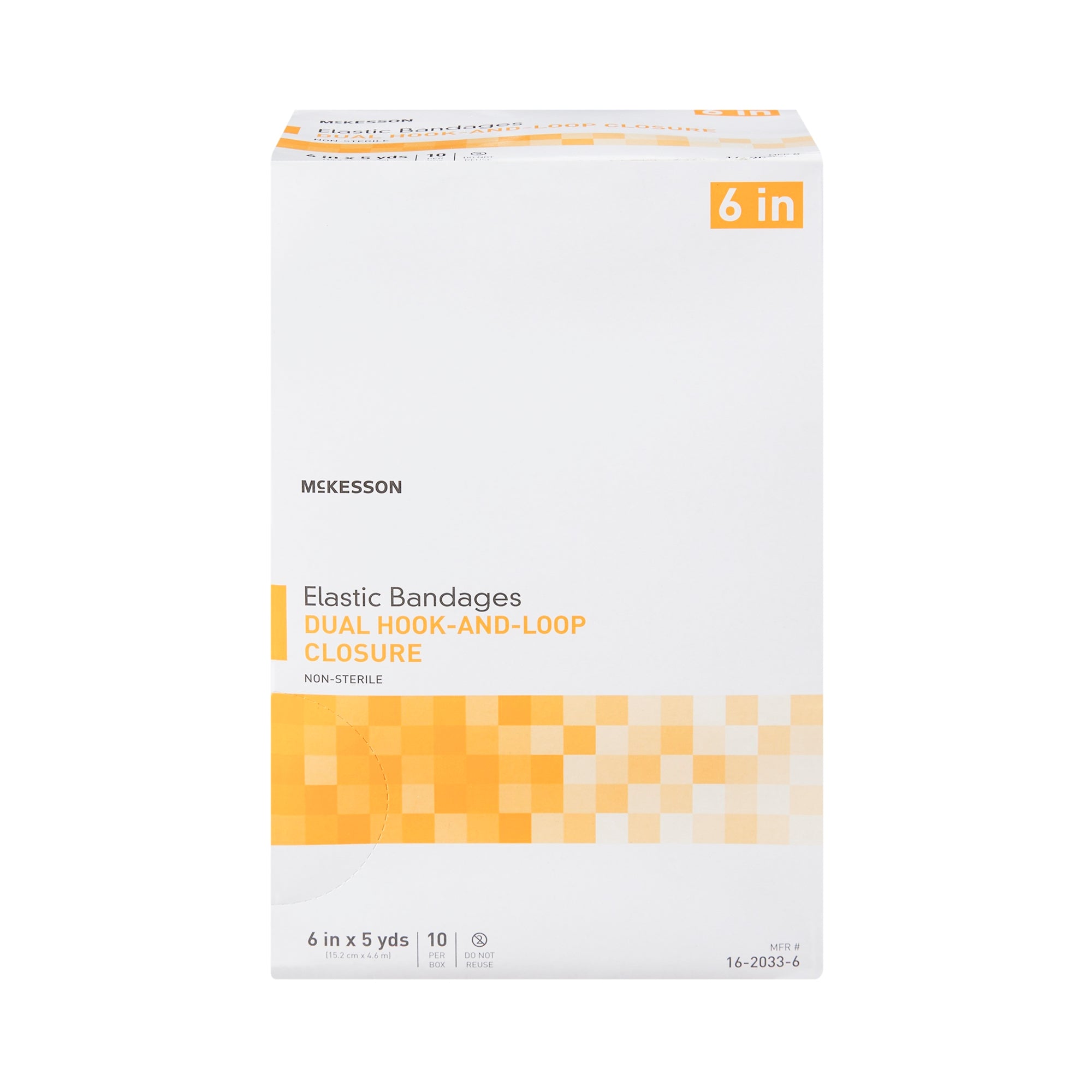 Elastic Bandage McKesson 6 Inch X 5 Yard Double Hook and Loop Closure Tan NonSterile Standard Compression, Packaging Type- Case