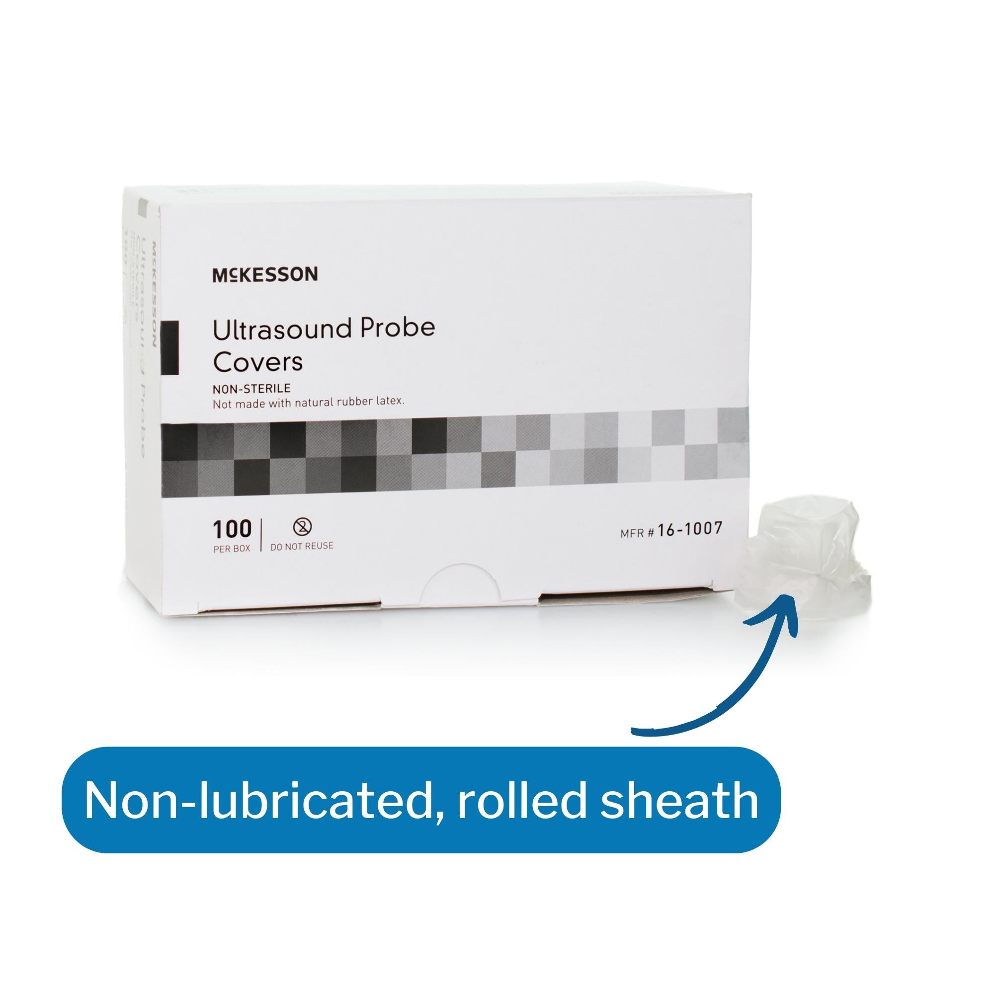Ultrasound Probe Cover McKesson 1 X 9 Inch Non Latex NonSterile Rolled, Packaging Type- Box