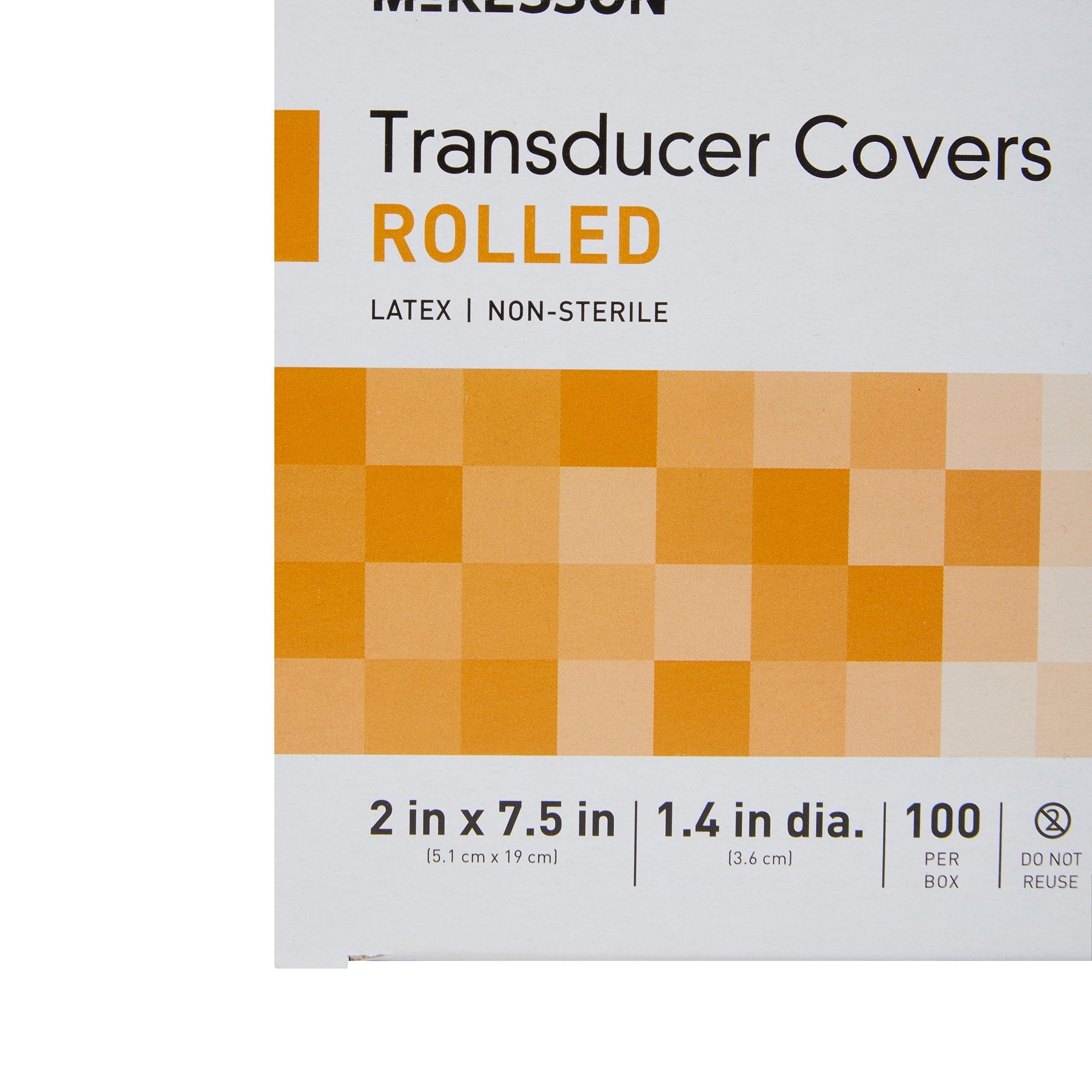 Ultrasound Probe Cover McKesson 1-2/5 X 7-1/2 Inch Latex NonSterile Rolled, Packaging Type- Box