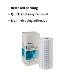 water resistant dressing retention tape with liner mckesson white 6 inch x 10 yard nonwoven printed release paper nonsterile packaging type box