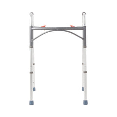 Dual Release Folding Walker Adjustable Height McKesson Aluminum Frame 350 lbs. Weight Capacity 32 to 39 Inch Height, Packaging Type- Case
