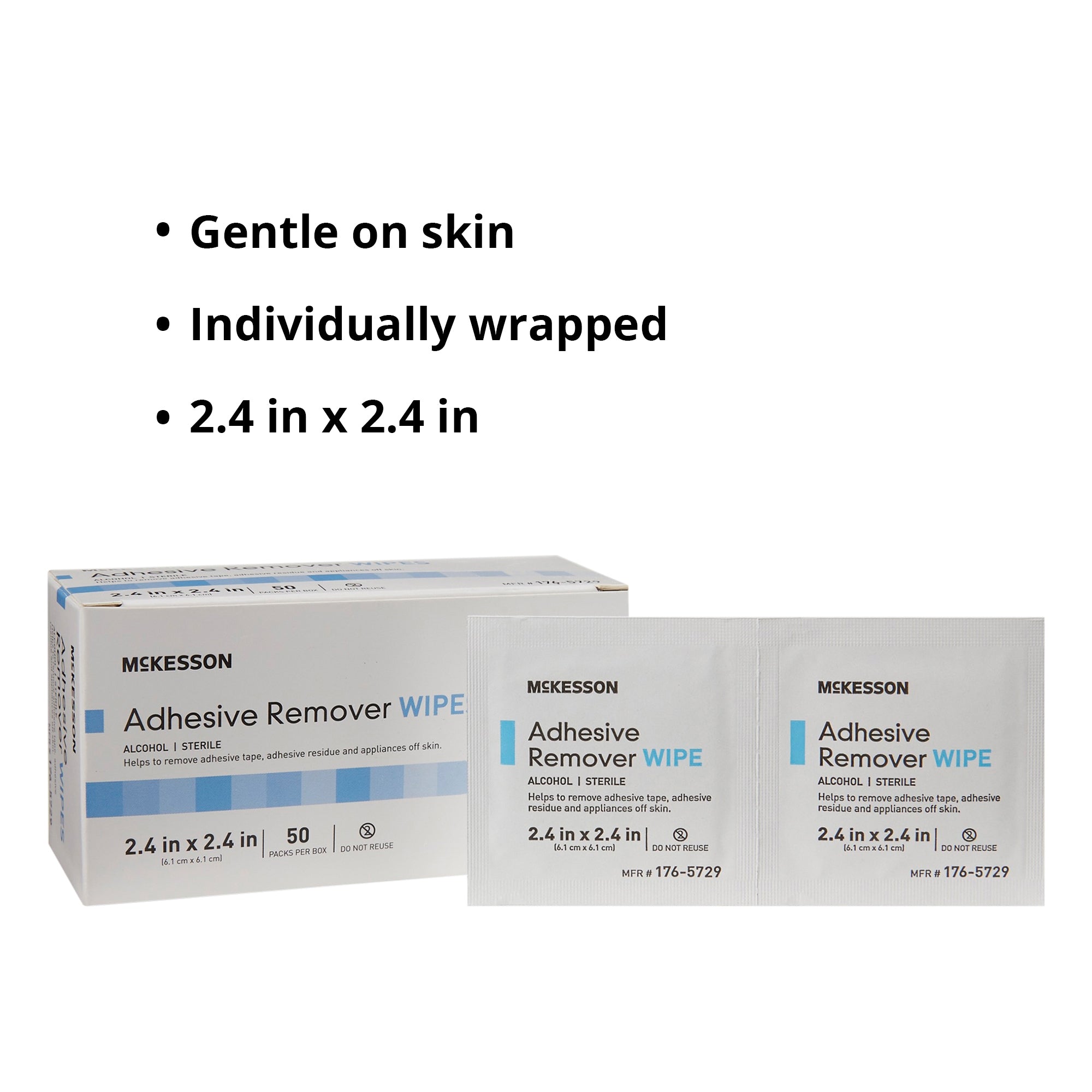 Adhesive Remover McKesson Wipe 50 per Box, Packaging Type- Case