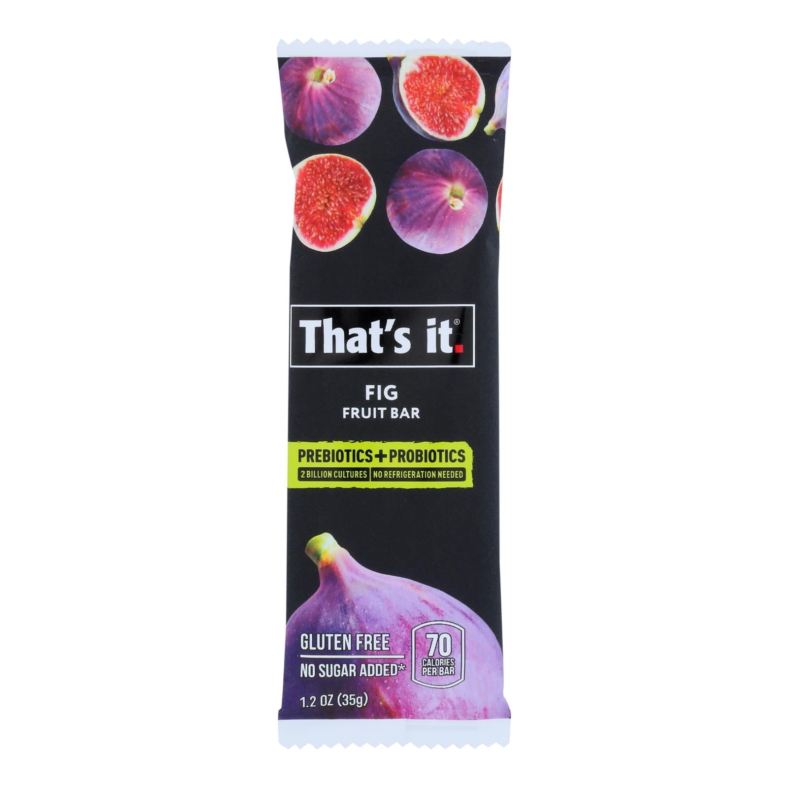 Eso es todo - Barra de fruta probiótica de higo - Caja de 12 - 1.2 oz