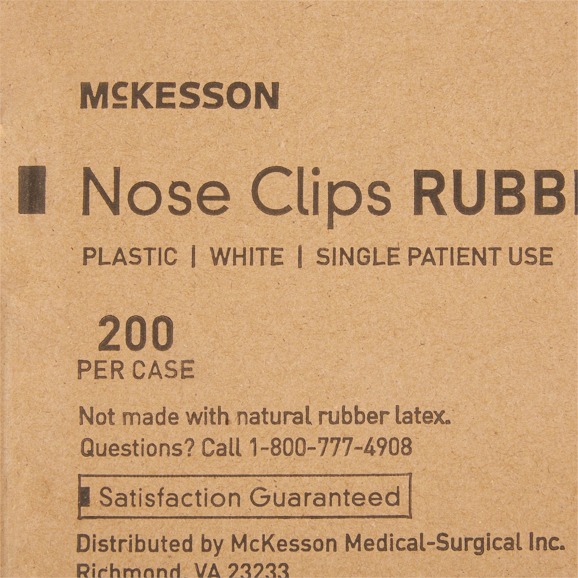 Nose Clip McKesson Rubber, Disposable, White Plastic For Spirometry, Packaging Type- Case