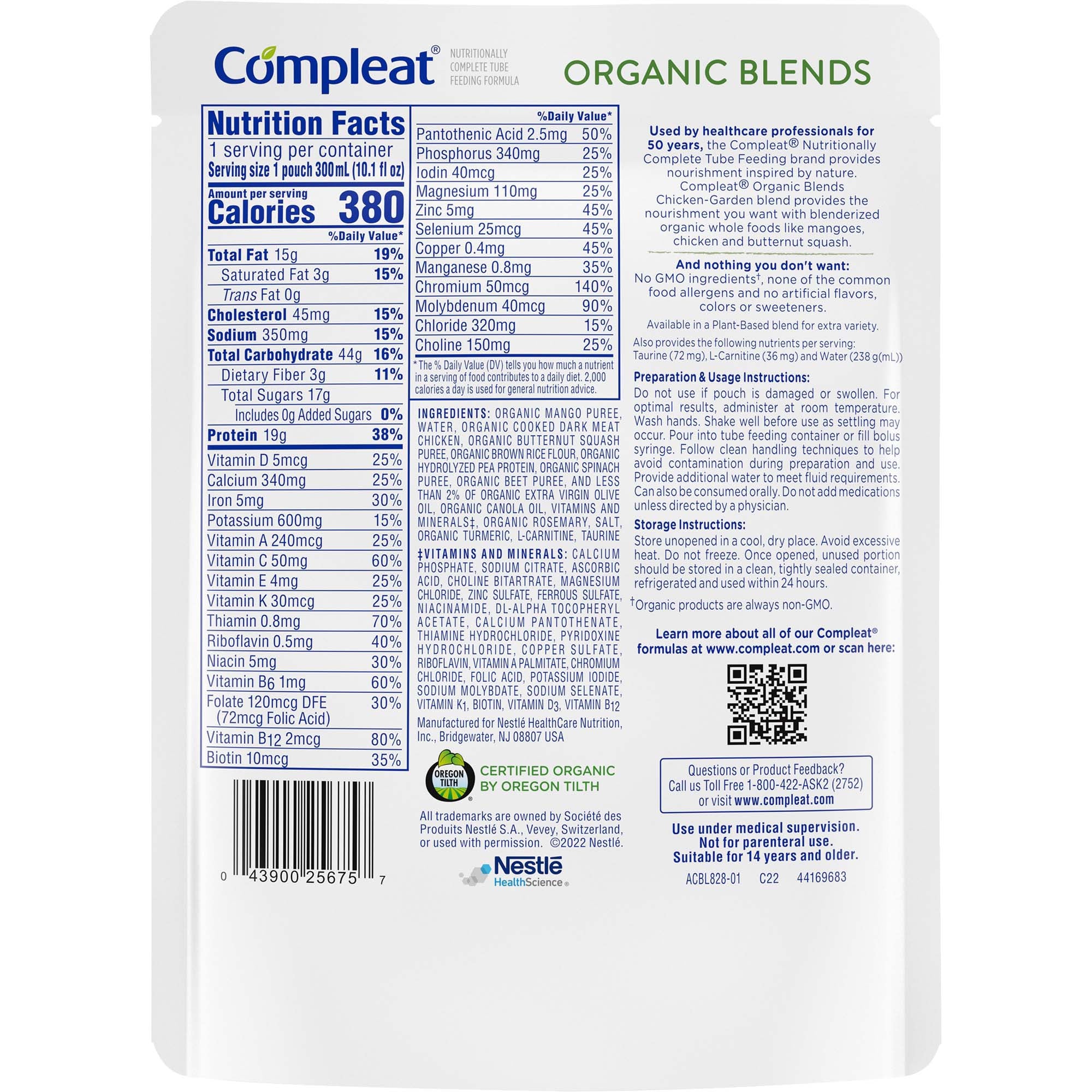 Nestle Compleat organic formula