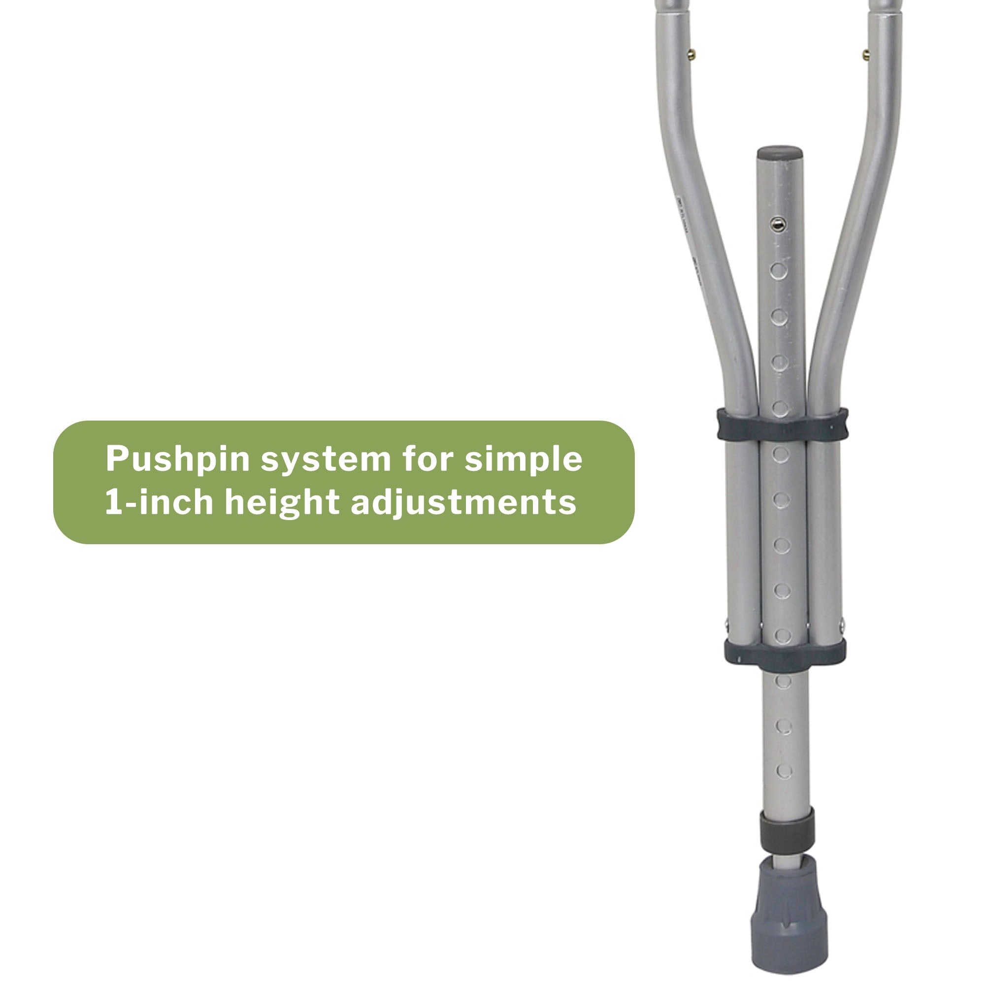 Underarm Crutches McKesson Youth / Adult / Tall Adult 4 Foot 6 Inch to 6 Foot 6 Inch User Height Aluminum Frame 300 lbs. Weight Capacity, Packaging Type- Case