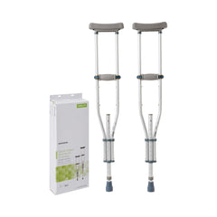 McKesson Underarm Crutches | Youth to Tall Adult, 300 lbs Capacity, Adjustable Height (4'6"–6'6")
