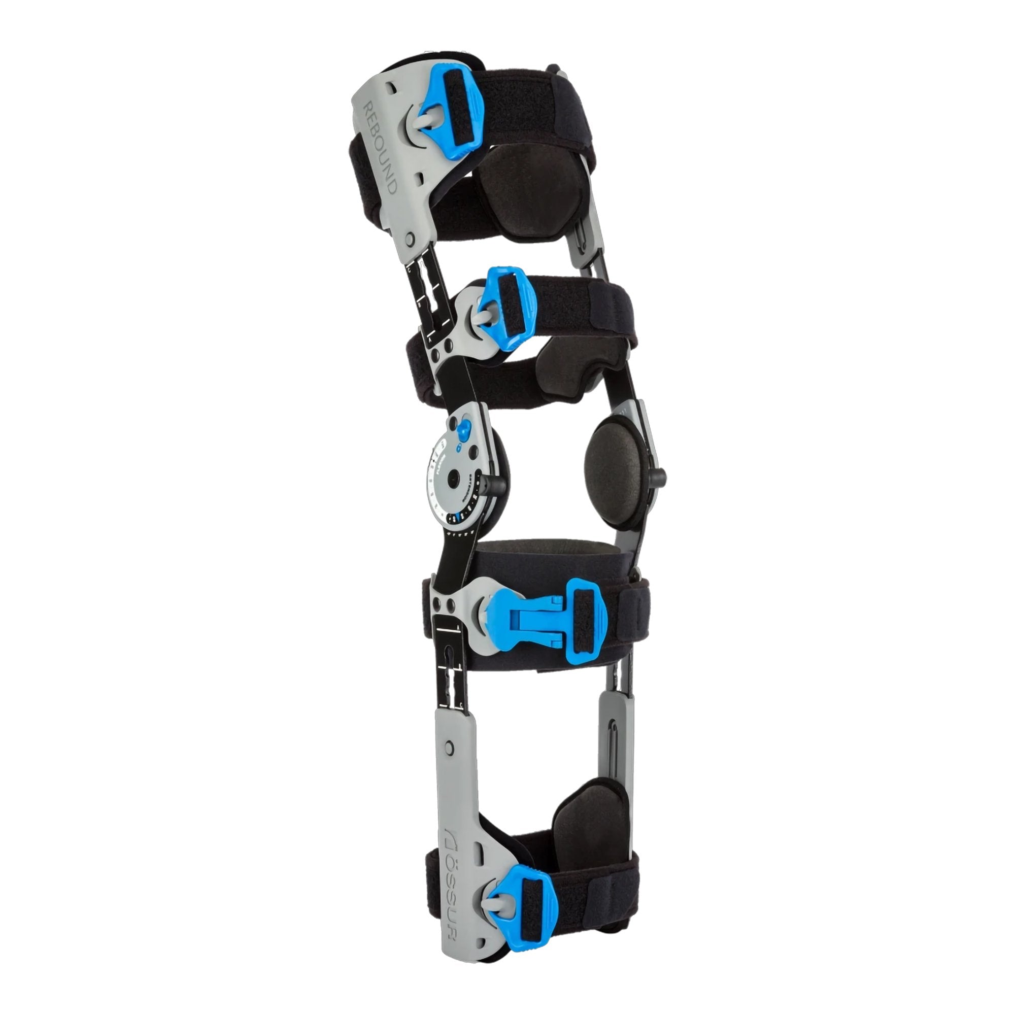 Post-Op Knee Brace Ossur Rebound One Size Fits Most Buckle Closure / D-Ring / Hook and Loop Strap 16 to 32 Inch Thigh Circumference Left or Right Knee