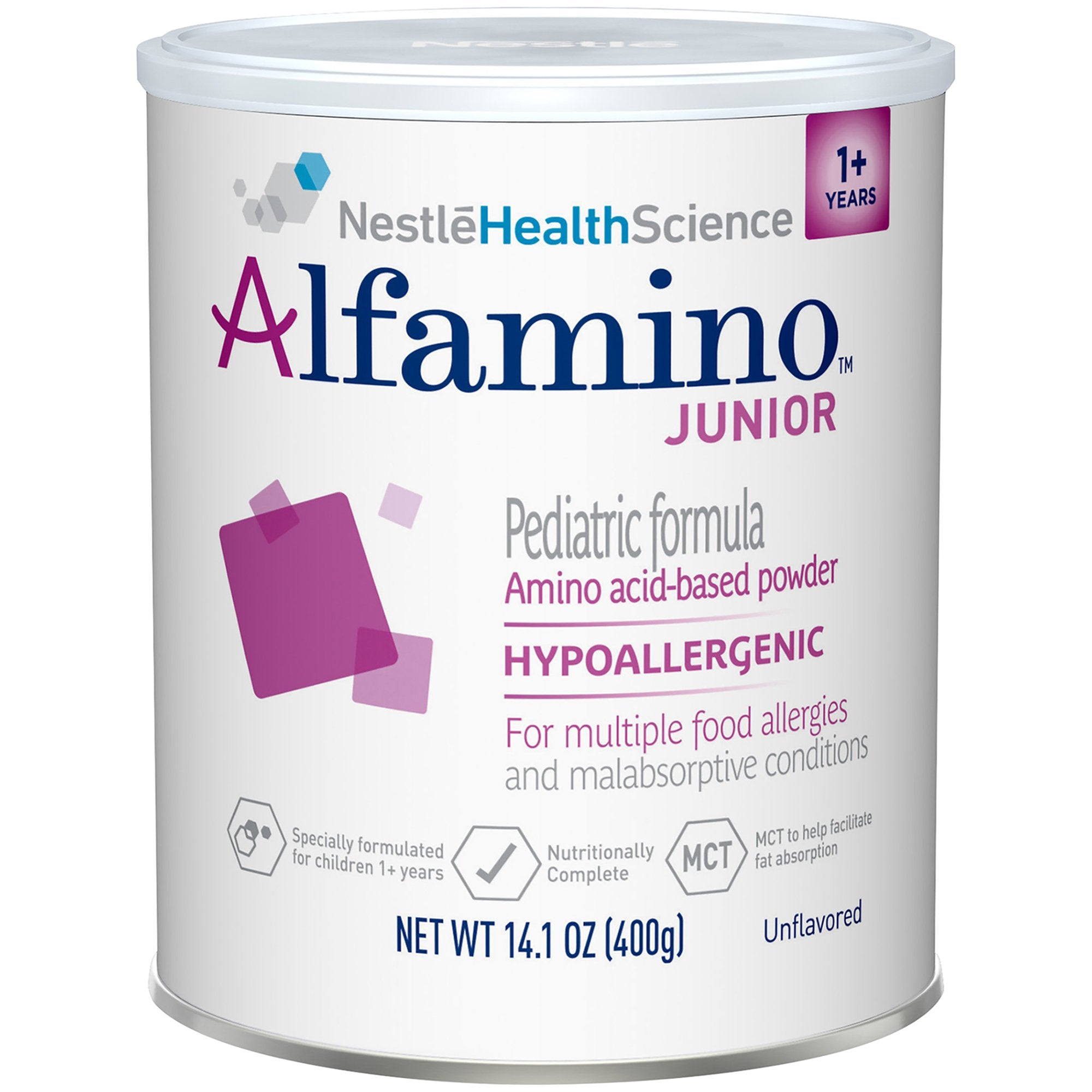 Pediatric Oral Supplement Alfamino Junior Unflavored 14.1 oz. Can Powder Amino Acid Food Allergies