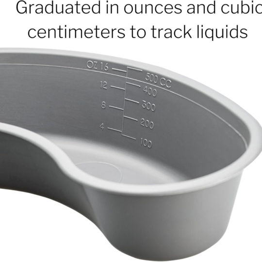Emesis Basin McKesson Graphite 20 oz. Plastic Single Patient Use, Packaging Type- Case