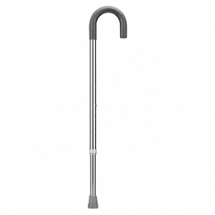 Aluminum Cane Silver Standard Handle Adjustable
