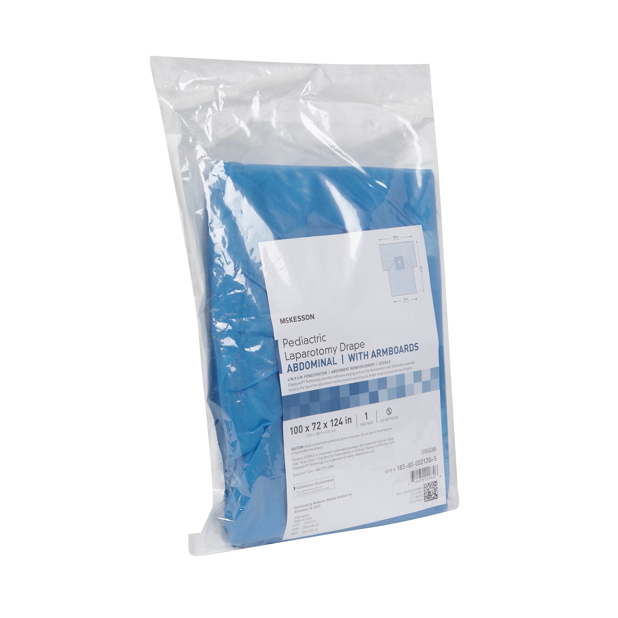 Abdominal Drape McKesson Pediatric Laparotomy Drape 100 W X 72 W X 124 L Inch Sterile, Packaging Type- Case
