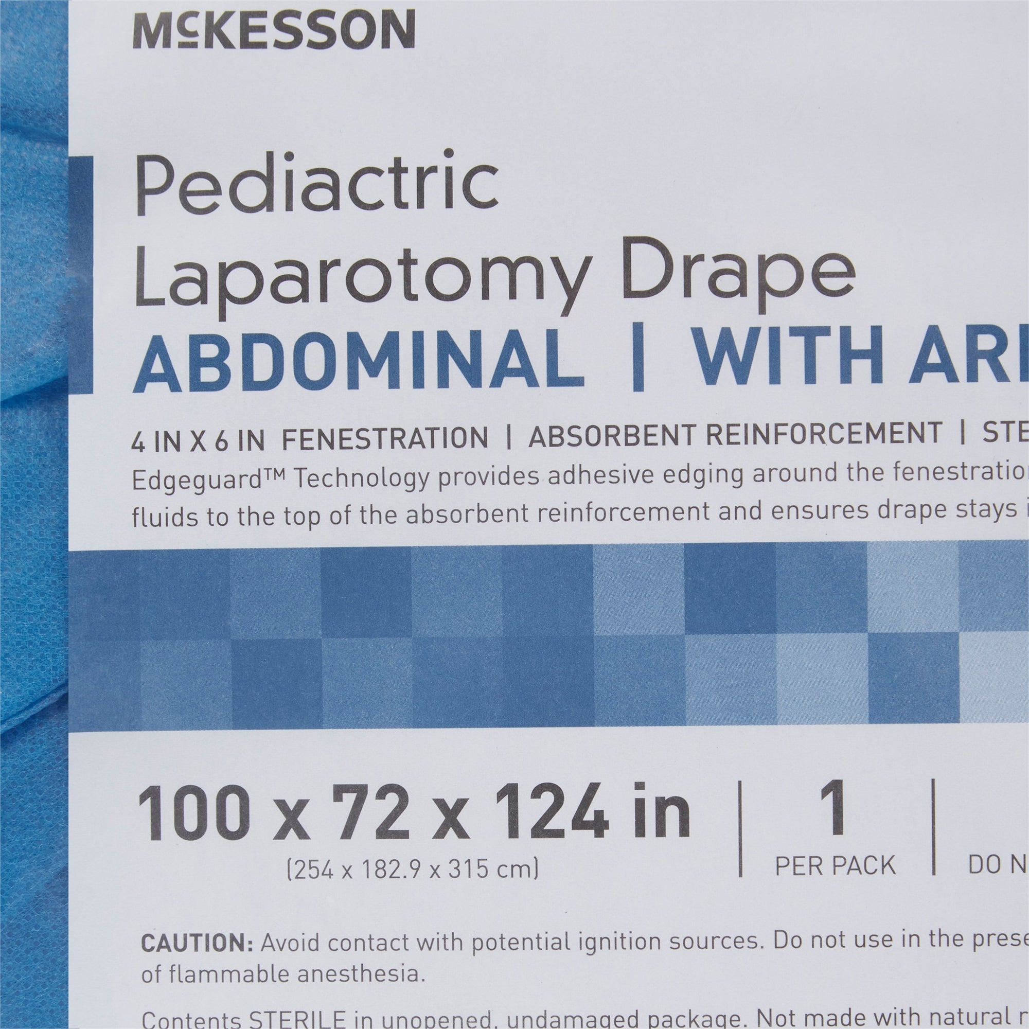 Abdominal Drape McKesson Pediatric Laparotomy Drape 100 W X 72 W X 124 L Inch Sterile, Packaging Type- Case