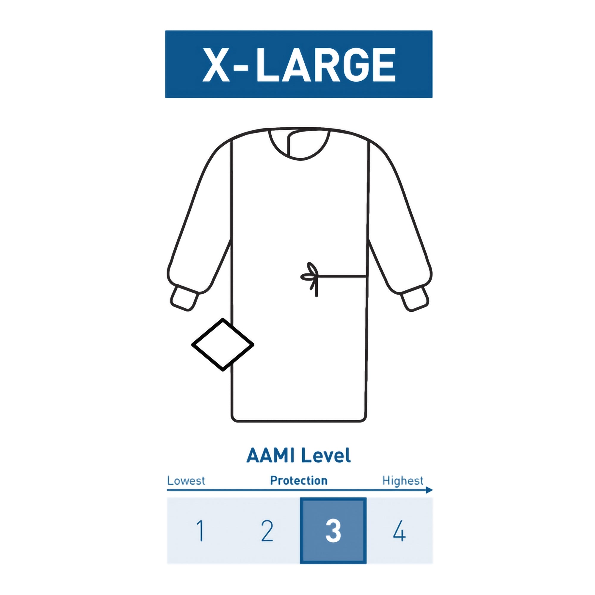 Non-Reinforced Surgical Gown with Towel McKesson Medium Blue Sterile AAMI Level 3 Disposable