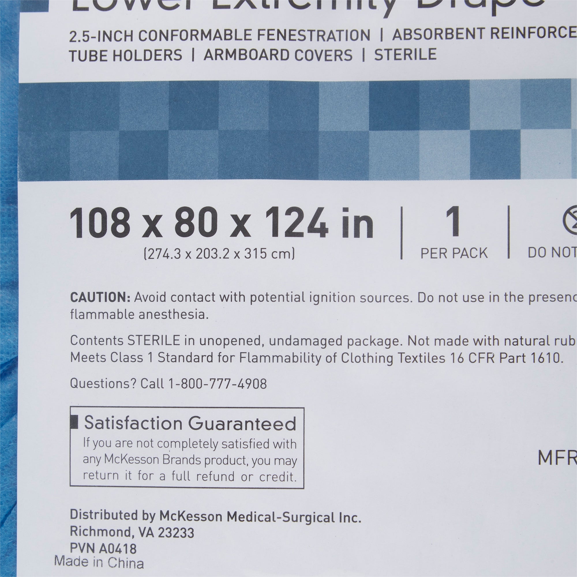 Orthopedic Drape McKesson Lower Extremity Drape 108 W X 80 W X 124 L Inch Sterile, Packaging Type- Case
