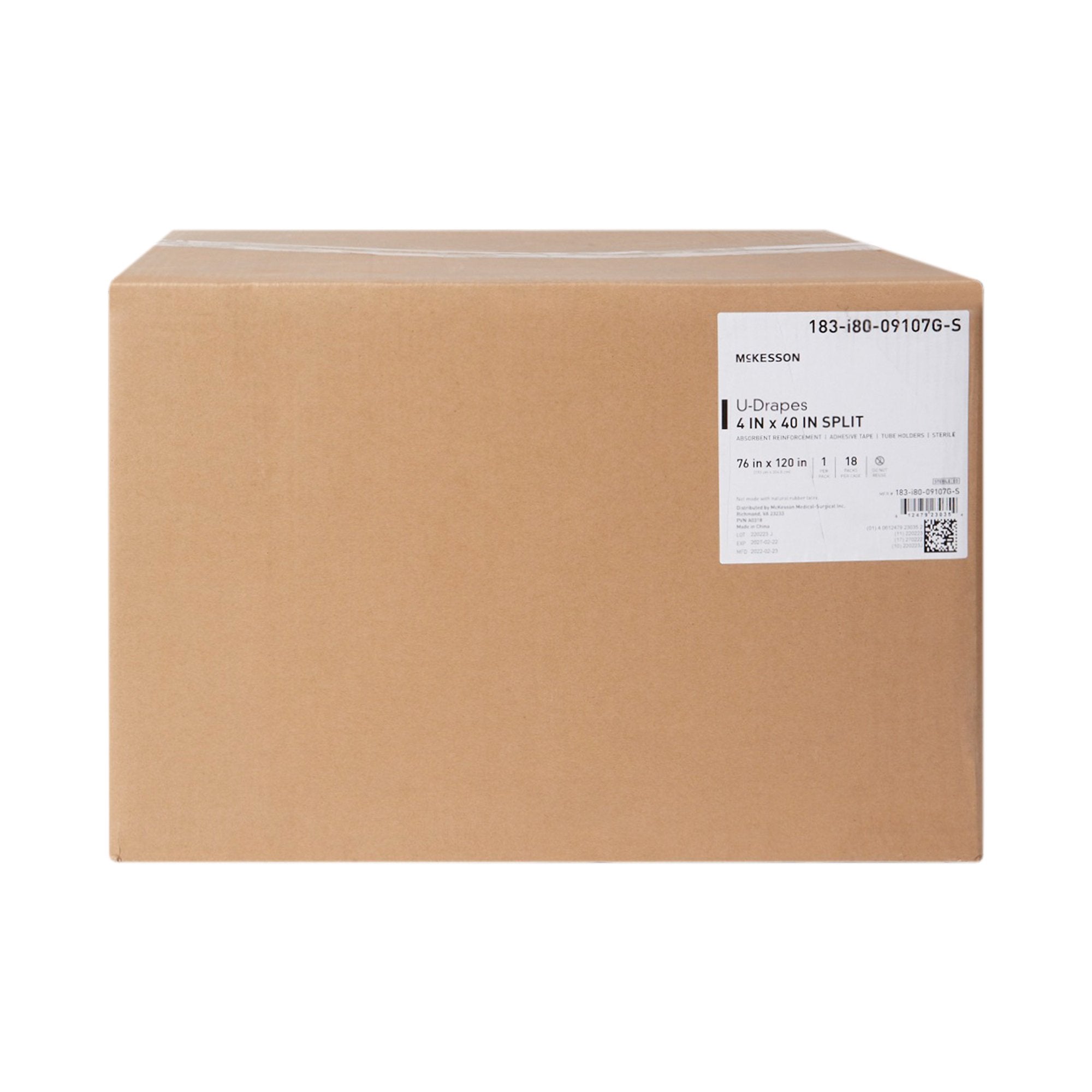 Orthopedic Drape McKesson U-Drape with Split 76 W X 120 L Inch Sterile, Packaging Type- Case