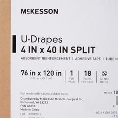 Orthopedic Drape McKesson U-Drape with Split 76 W X 120 L Inch Sterile, Packaging Type- Case