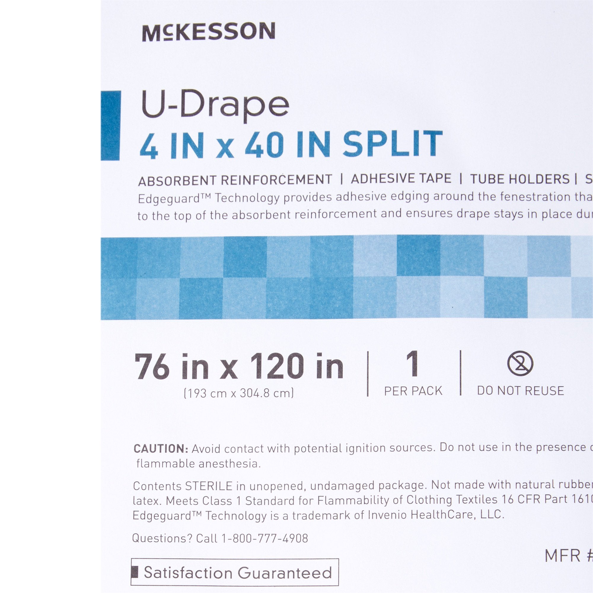 Orthopedic Drape McKesson U-Drape with Split 76 W X 120 L Inch Sterile, Packaging Type- Case