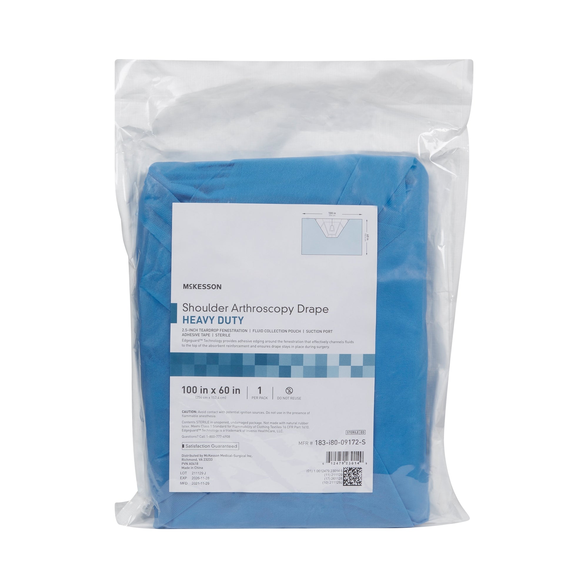 Orthopedic Drape McKesson Heavy-Duty Shoulder Arthroscopy Drape 100 W X 60 L Inch Sterile, Packaging Type- Case