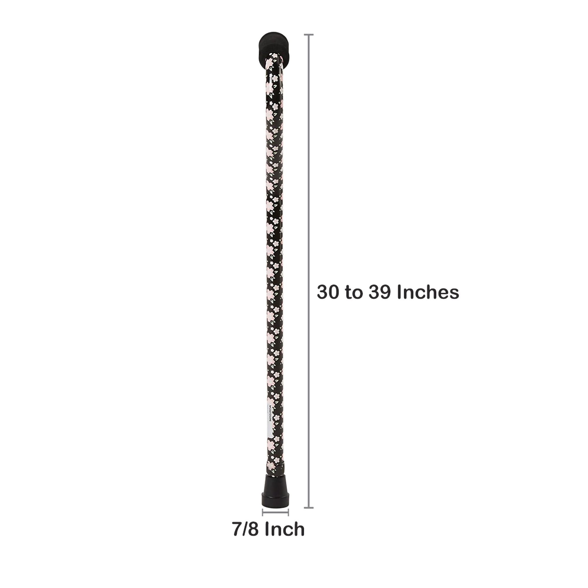 Offset Cane McKesson Aluminum 30 to 39 Inch Height Pink Floral, Packaging Type- Case