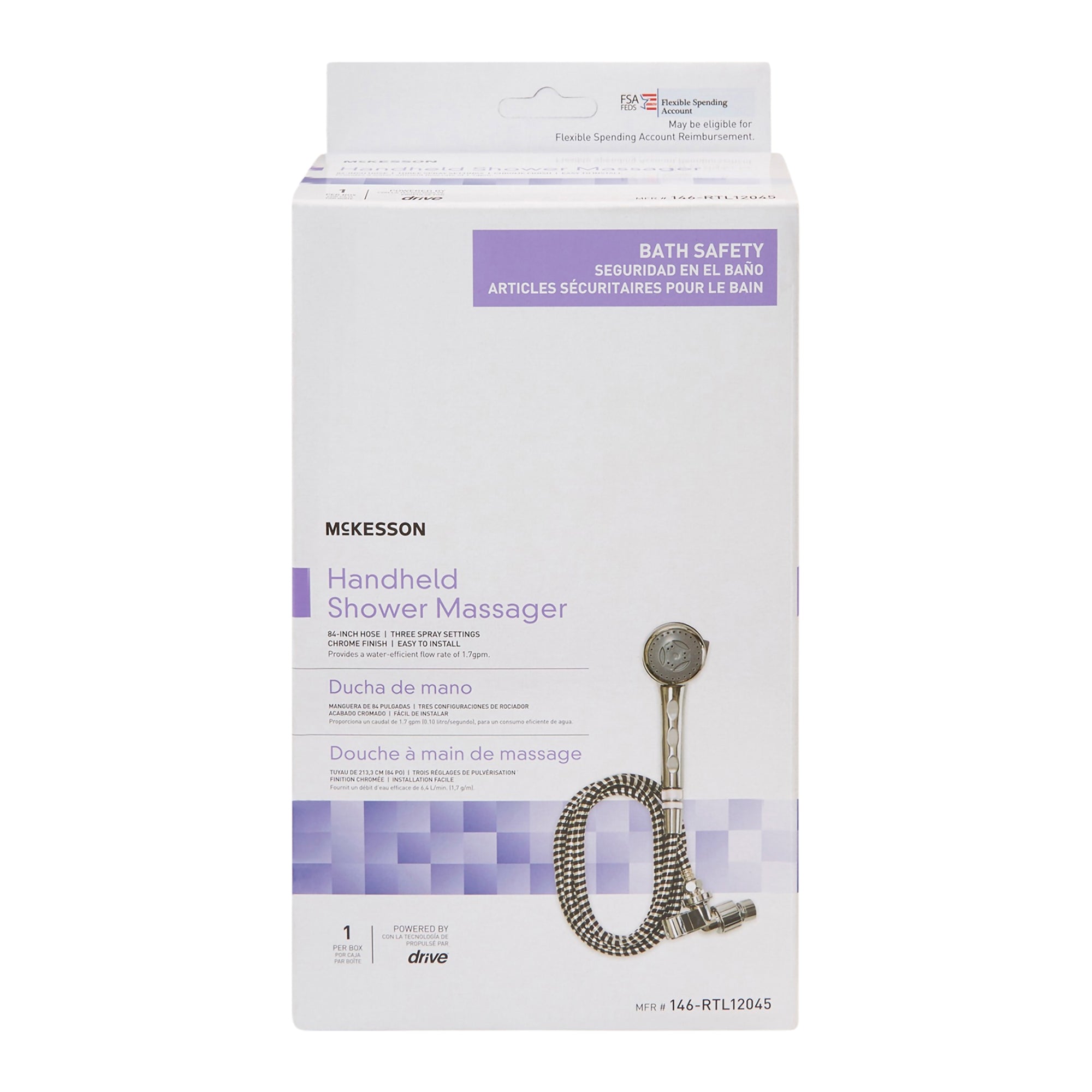 Handheld Shower 84 Inch Hose,Packaging Type- Each