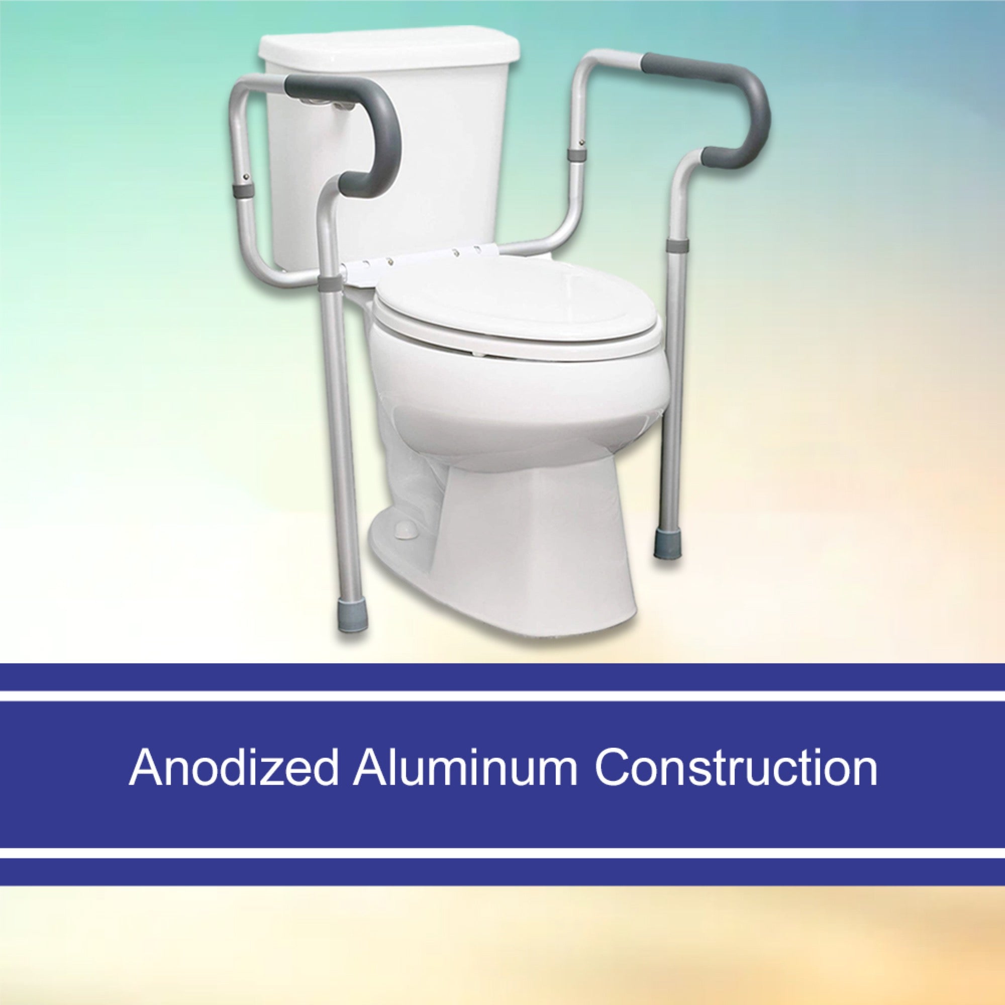 Toilet Safety Rail McKesson Gray Aluminum, Packaging Type- Case