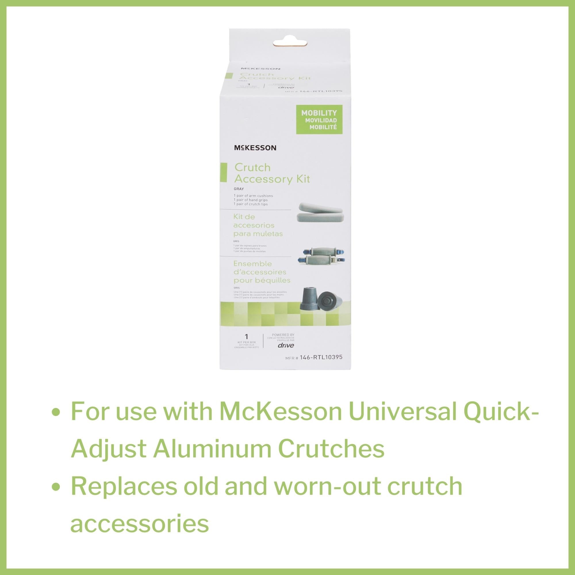 McKesson Crutch Accessory Kit, Packaging Type- Case