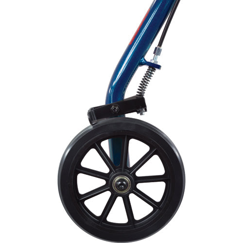 Drive Medical Aluminium Rollator For Seniors and Elders, Wheel size 7.5 inch With height of the handles from 31.5 to 35.5 inches, Weight Capacity 300lbs Blue Color ,Foldable, 11037C