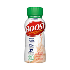 Oral Supplement Boost High Protein Creamy Strawberry Flavor Liquid 8 oz. Bottle | 24/Case