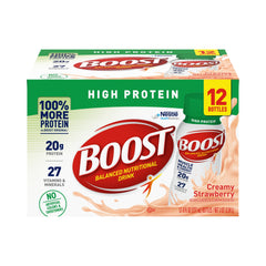 Oral Supplement Boost High Protein Creamy Strawberry Flavor Liquid 8 oz. Bottle | 24/Case