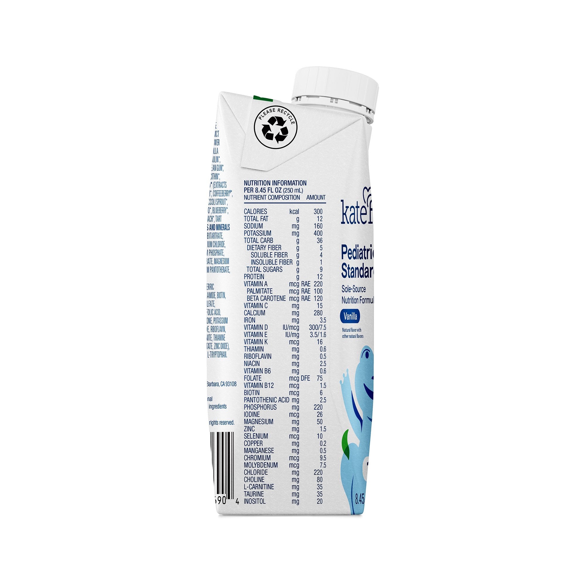 Pediatric Oral Supplement Kate Farms Pediatric Standard 1.2 Vanilla Flavor 8.45 oz. Carton Liquid Organic Pea Protein,Packaging Type- Each
