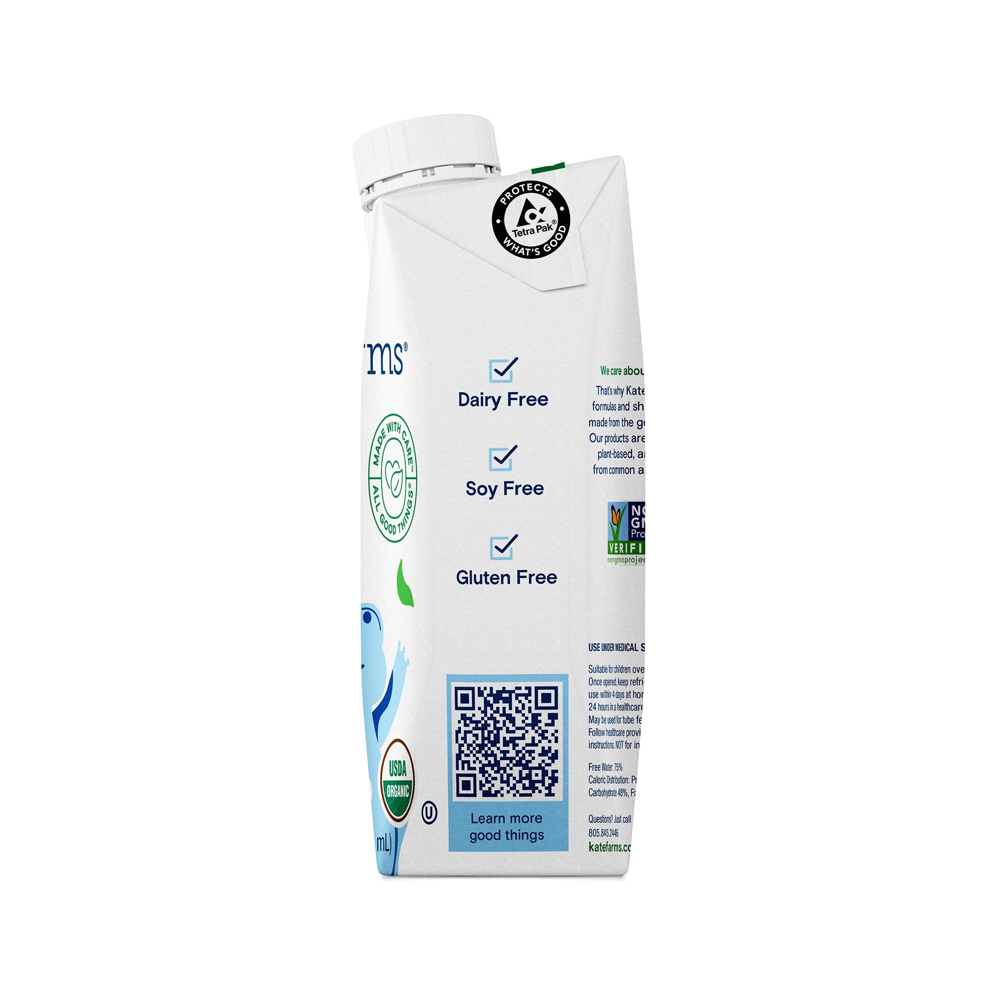 Pediatric Oral Supplement Kate Farms Pediatric Standard 1.2 Vanilla Flavor 8.45 oz. Carton Liquid Organic Pea Protein,Packaging Type- Each
